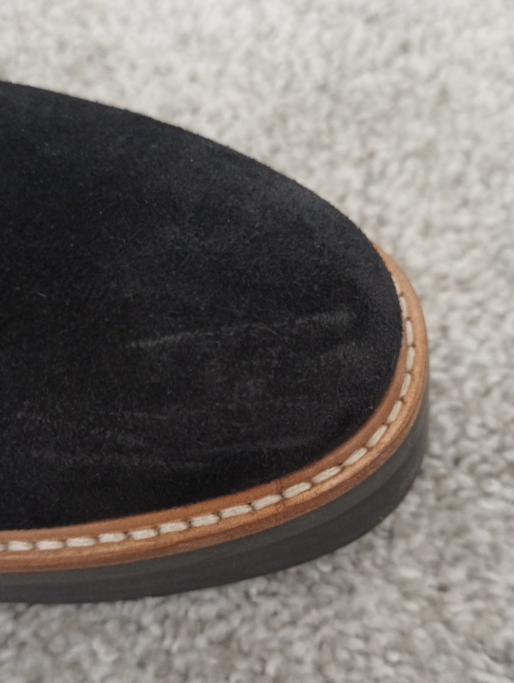 VINCE Black Suede Loafers Size 7 - Picture 8 of 9